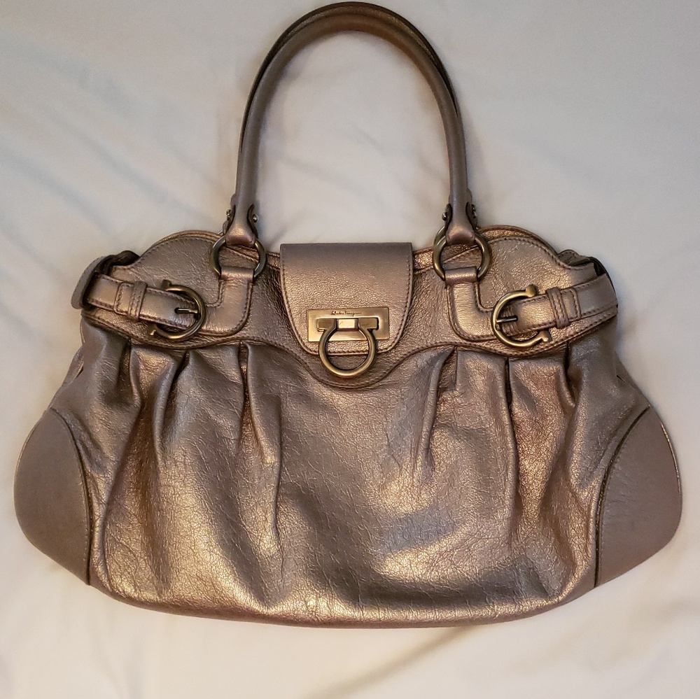 Salvatore Ferragamo Metallic Bag *Authentic*